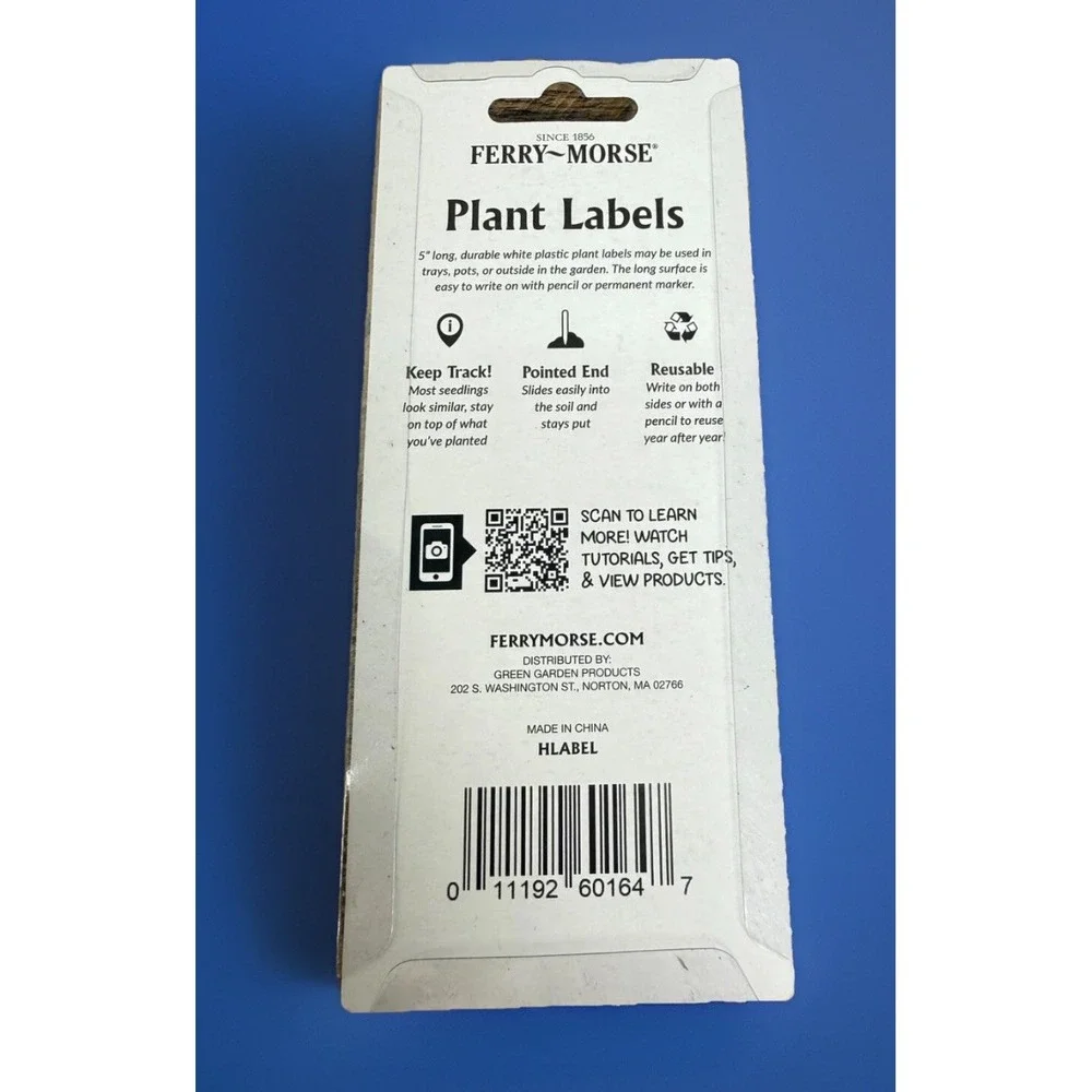 NIP FERRY-MORSE PLANT LABELS SET OF 25 / REUSABLE 5 Inches